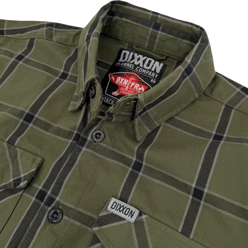 DIXXON Men's Helitack FR Flame Resistant Flannel Olive Green Medium